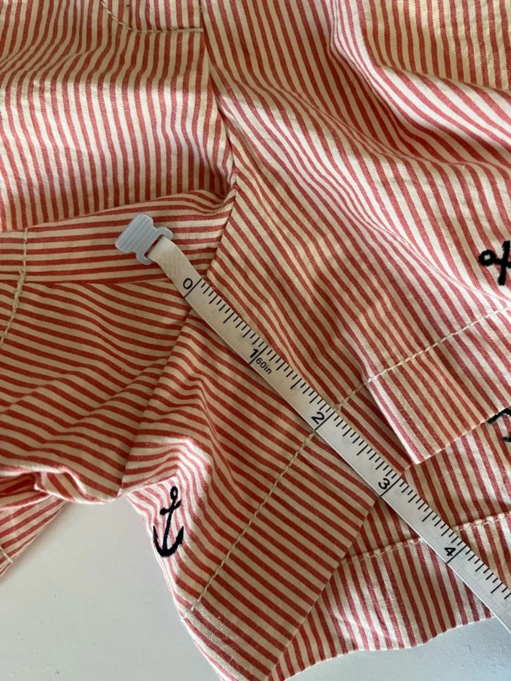 J. Crew Women’s Pink Striped Anchor Print nautical themed City Fit Shorts size 4
